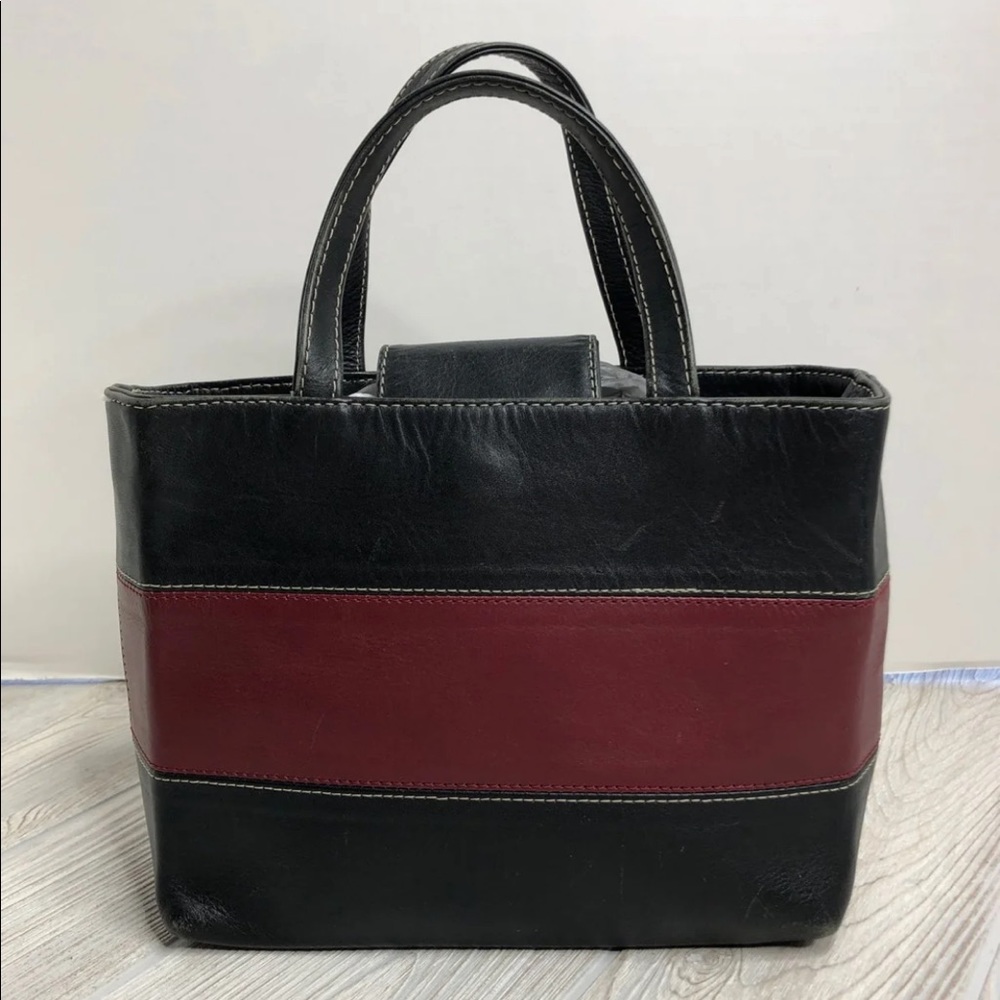 Vintage Bass Leather Purse Red & Black